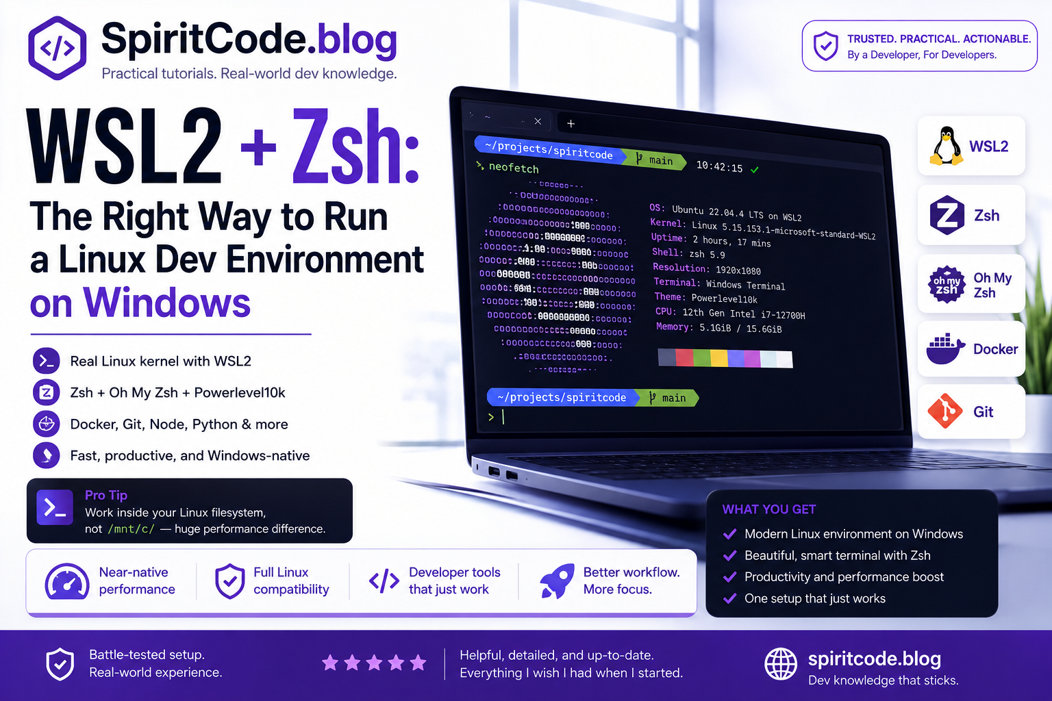 WSL2 + Zsh: The Right Way to Run a Linux Dev Environment on Windows