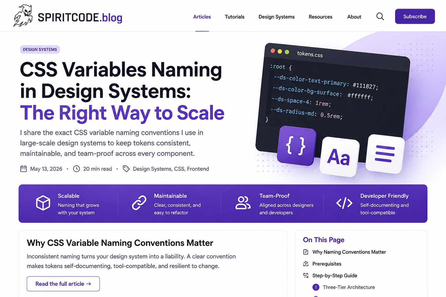 CSS Variables Naming in Design Systems: The Right Way to Scale
