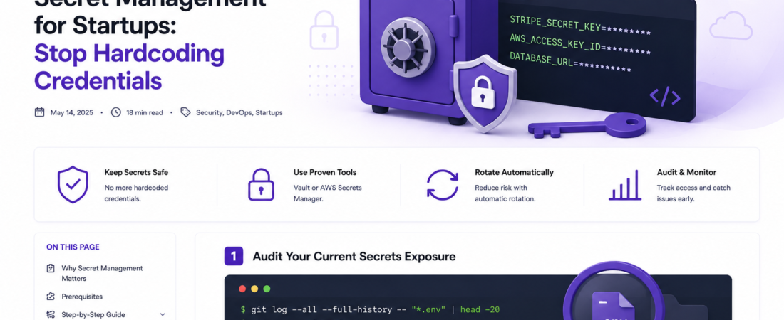 Secret Management for Startups: Stop Hardcoding Credentials