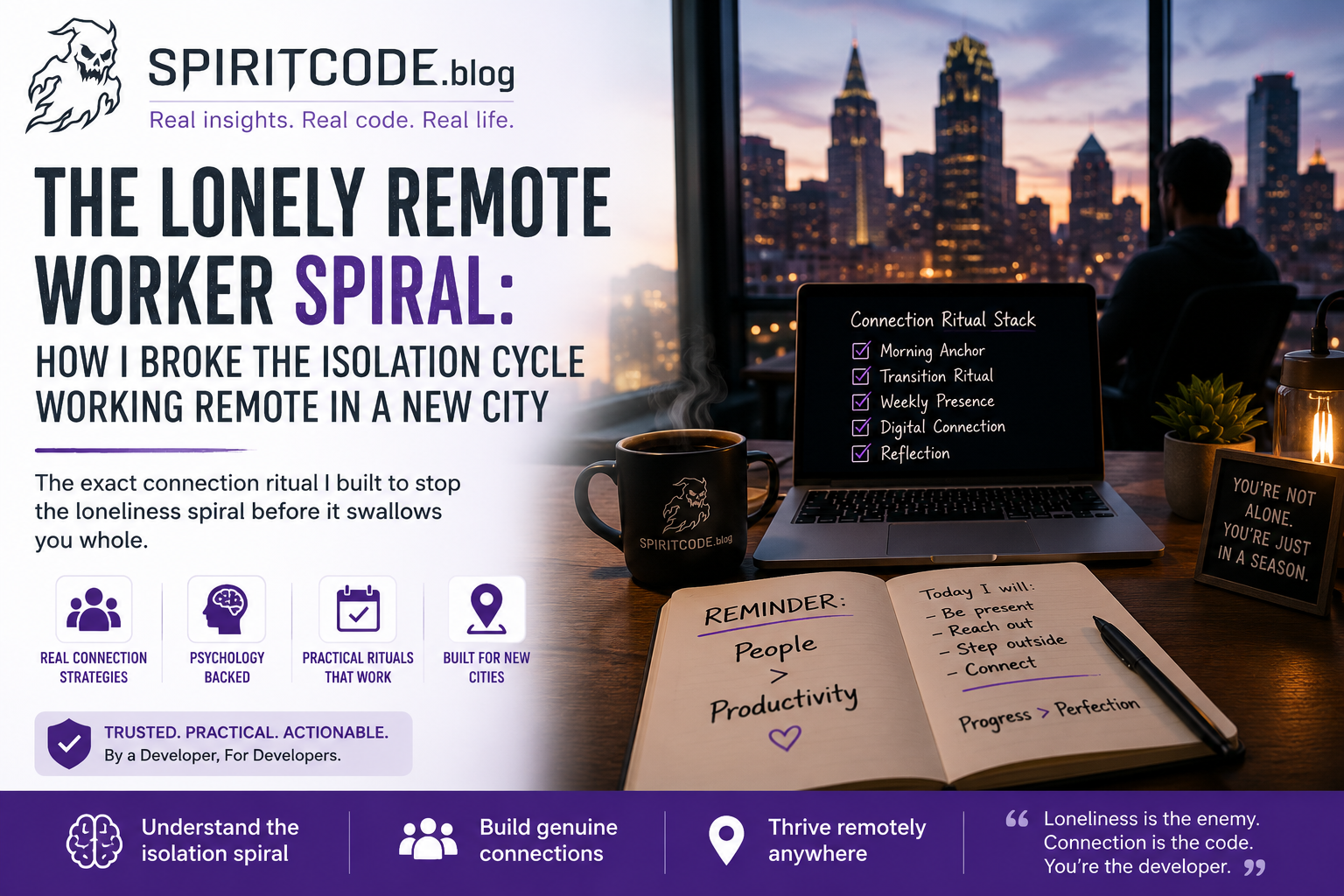 The Lonely Remote Worker Spiral: How I Broke the Isolation Cycle Working Remote in a New City
