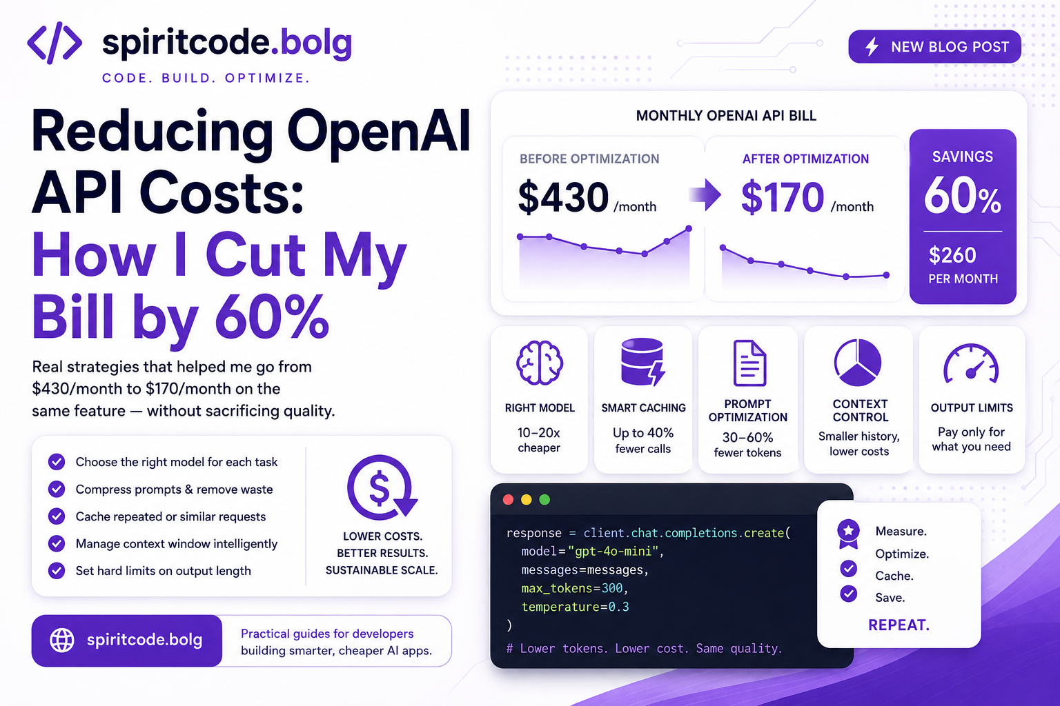 Reducing OpenAI API Costs: How I Cut My Bill by 60%