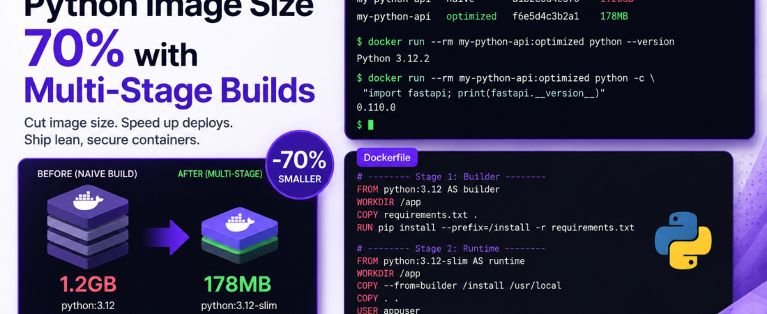 Shrink Docker Python Image Size 70% with Multi-Stage Builds