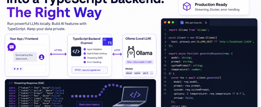 Integrate Ollama LLM into a TypeScript Backend: The Right Way