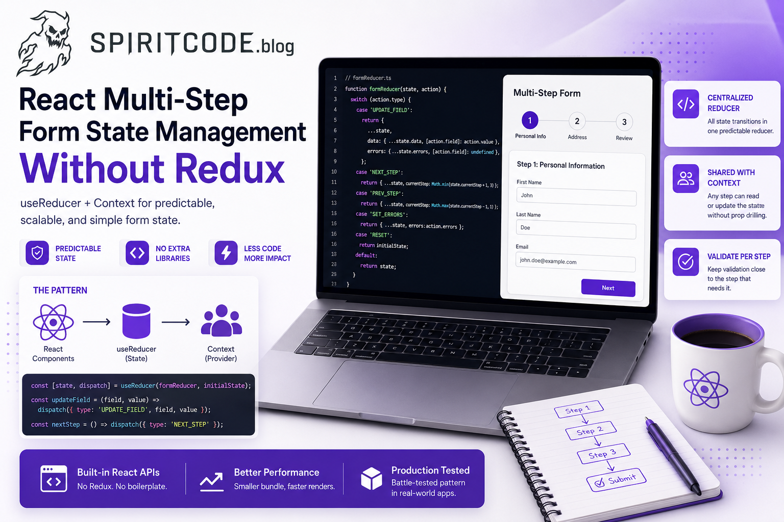 React Multi-Step Form State Management Without Redux