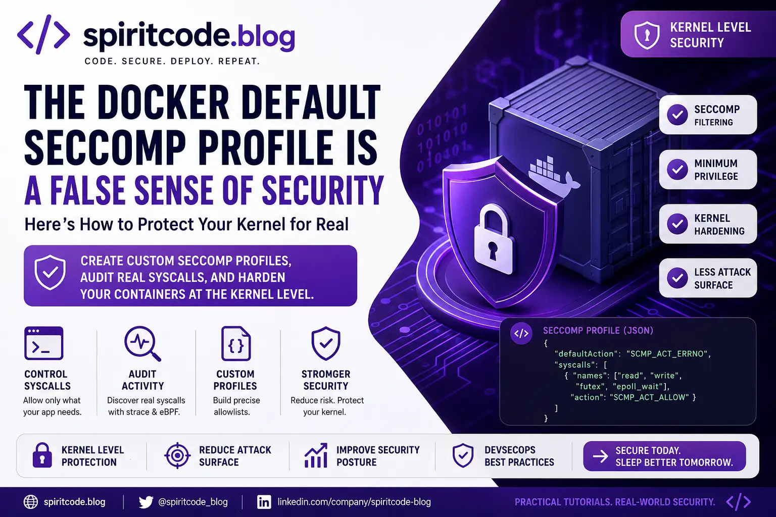 Beyond Default Docker: My Guide to Hardening Kernels with Custom Seccomp Profiles