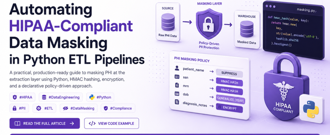 Automating HIPAA-Compliant Data Masking in Python ETL Pipelines