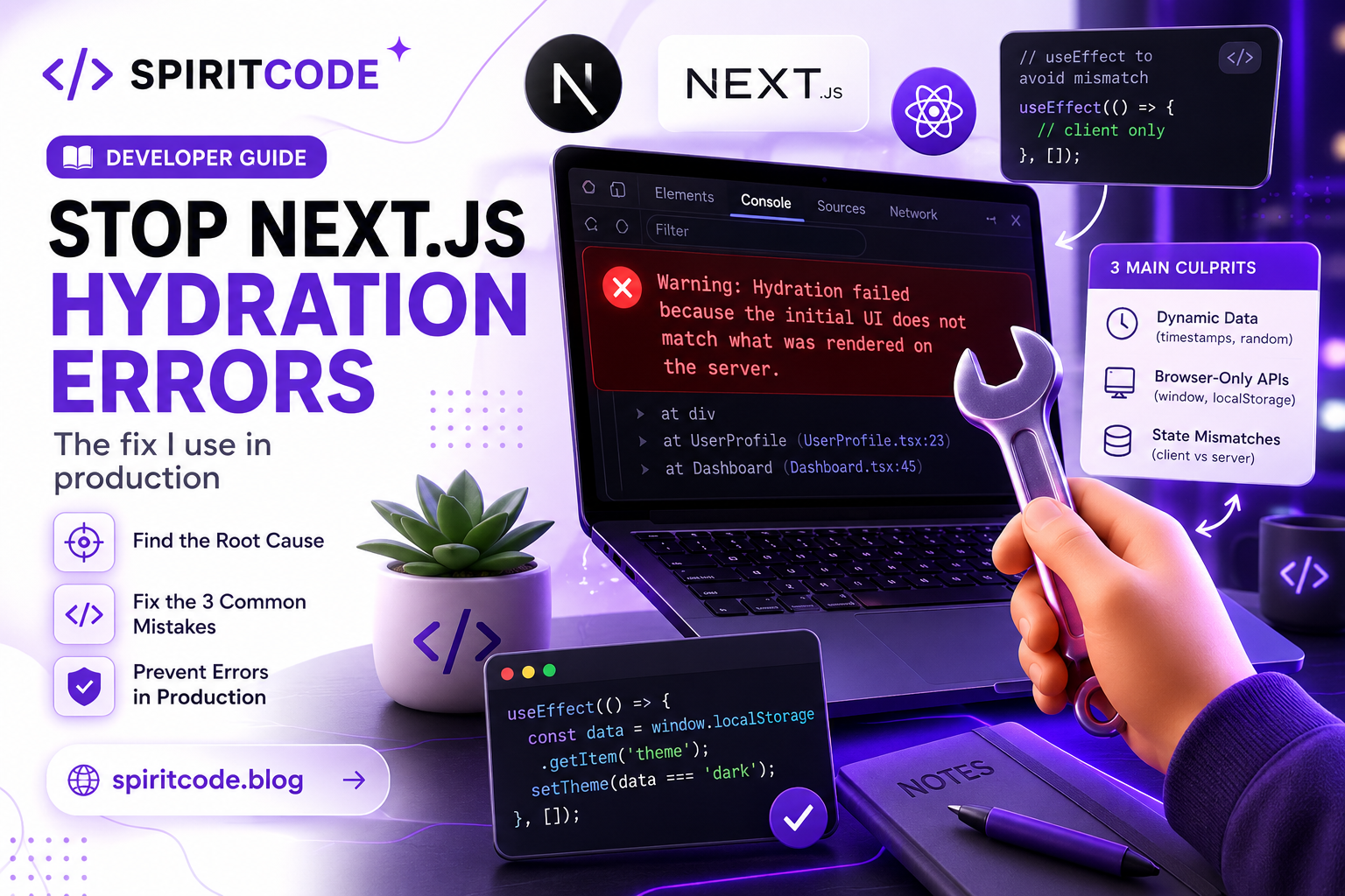Stop Next.js Hydration Errors: The Fix I Use in Production