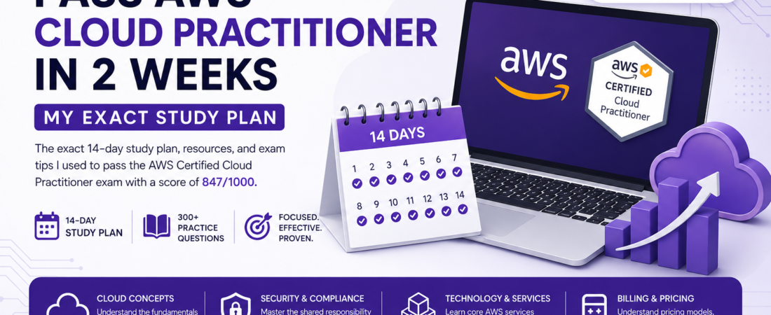 Pass AWS Cloud Practitioner in 2 Weeks: My Exact Study Plan