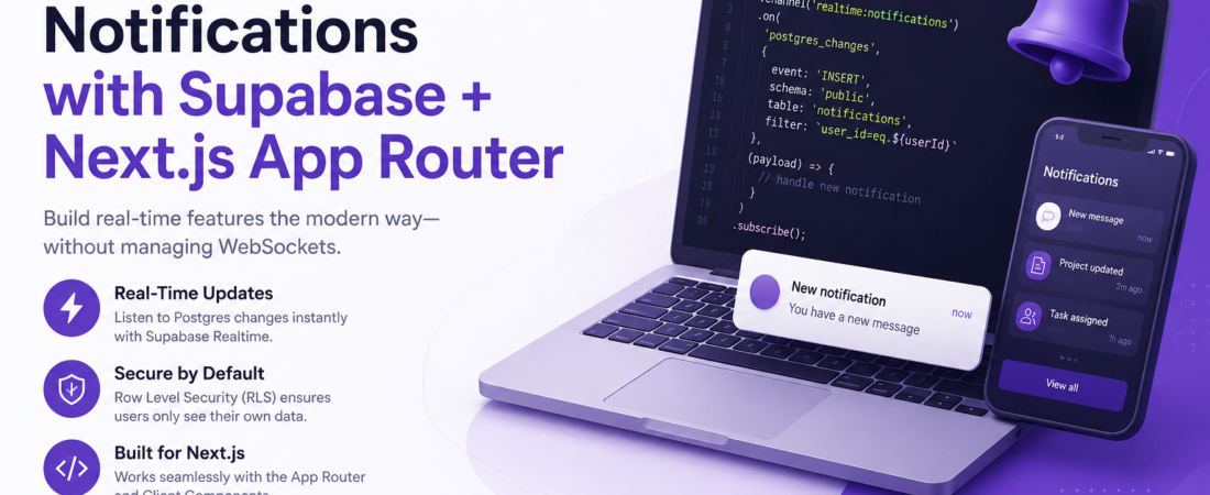 Real-Time Notifications with Supabase + Next.js App Router
