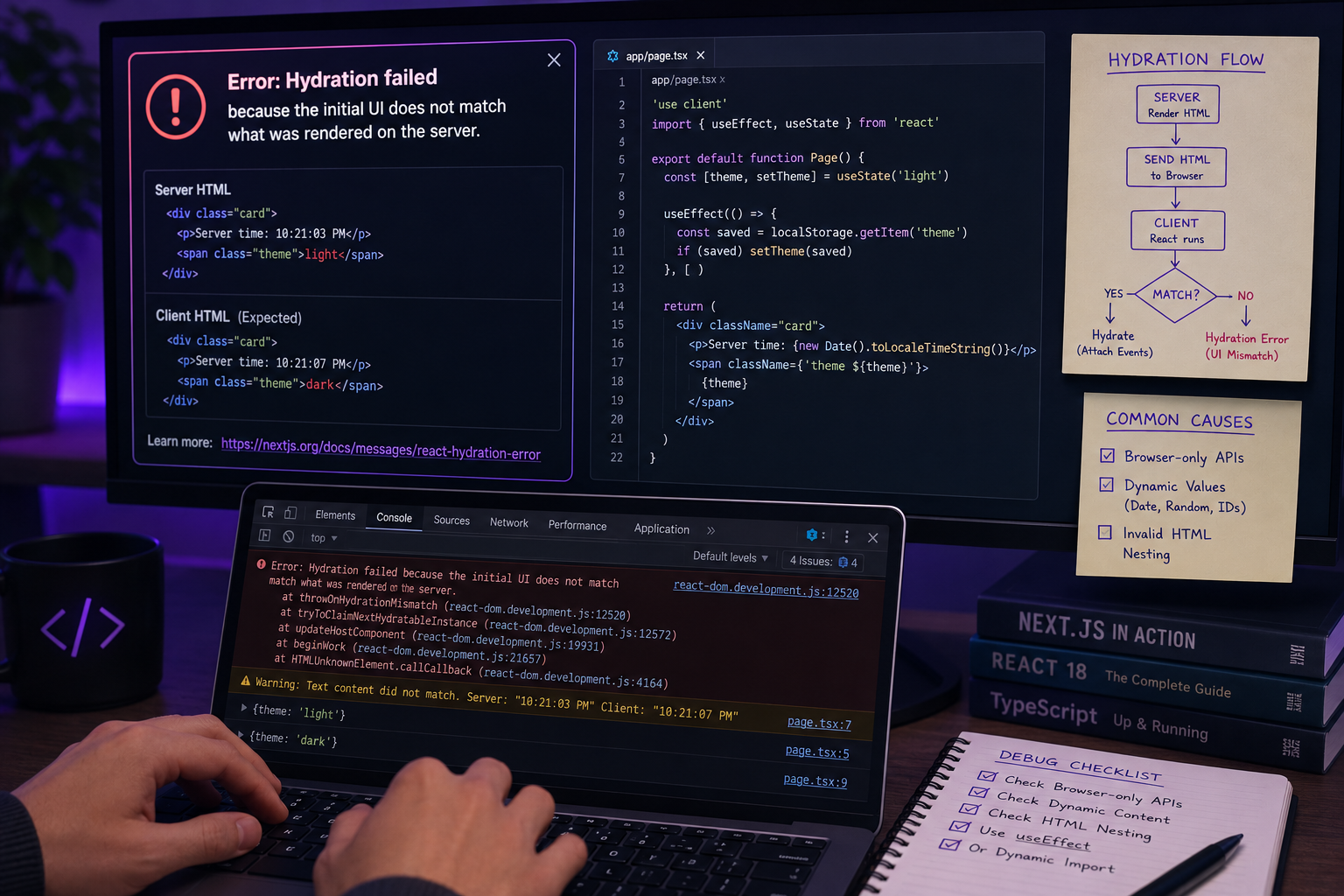 Debugging Next.js Hydration Errors: The Right Way to Fix Them