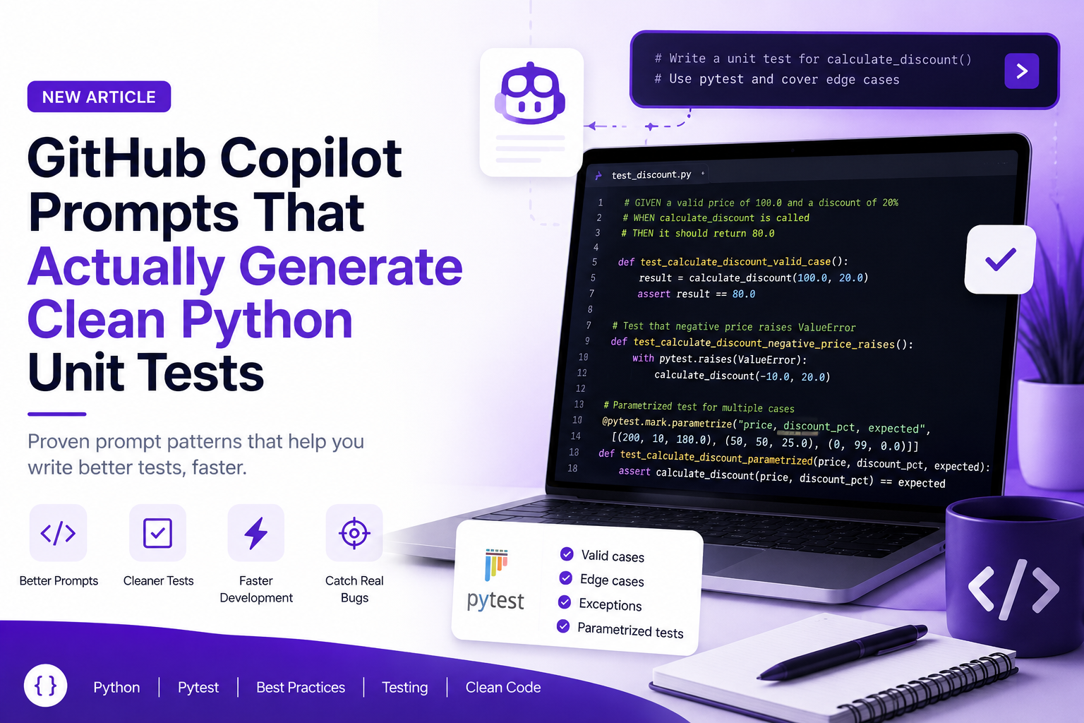 GitHub Copilot Prompts That Actually Generate Clean Python Unit Tests