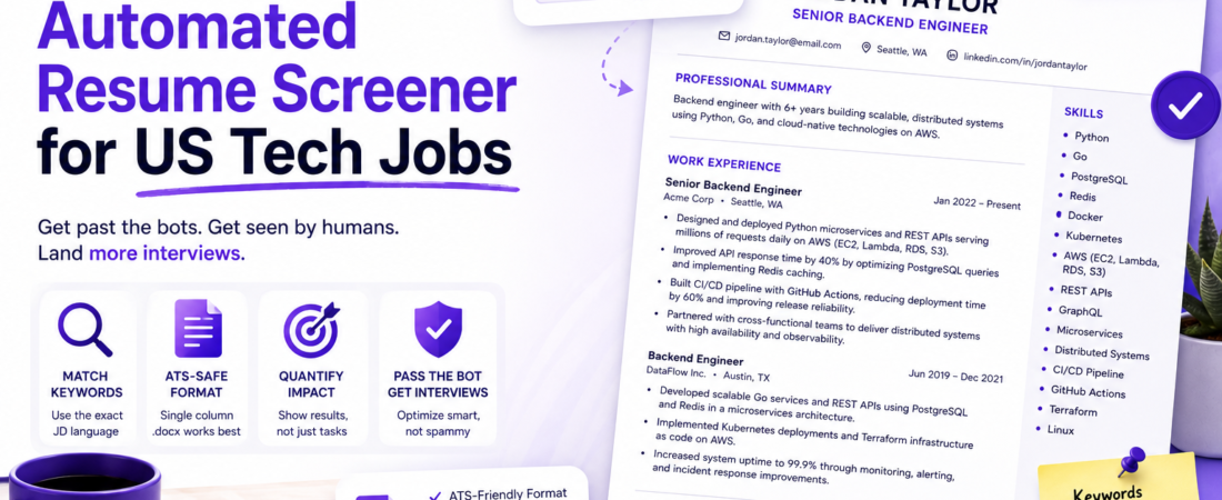 How to Beat the Automated Resume Screener for US Tech Jobs