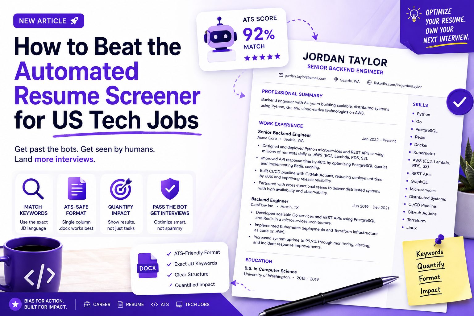 How to Beat the Automated Resume Screener for US Tech Jobs