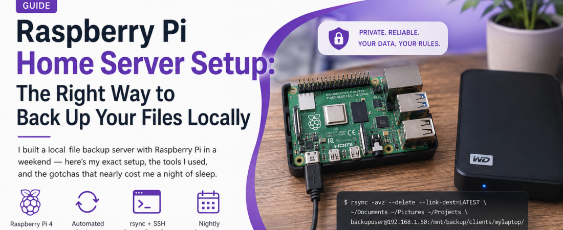 Raspberry Pi Home Server Setup for Local File Backup