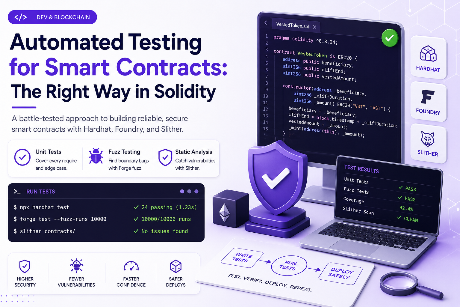 Automated Testing for Smart Contracts: The Right Way in Solidity