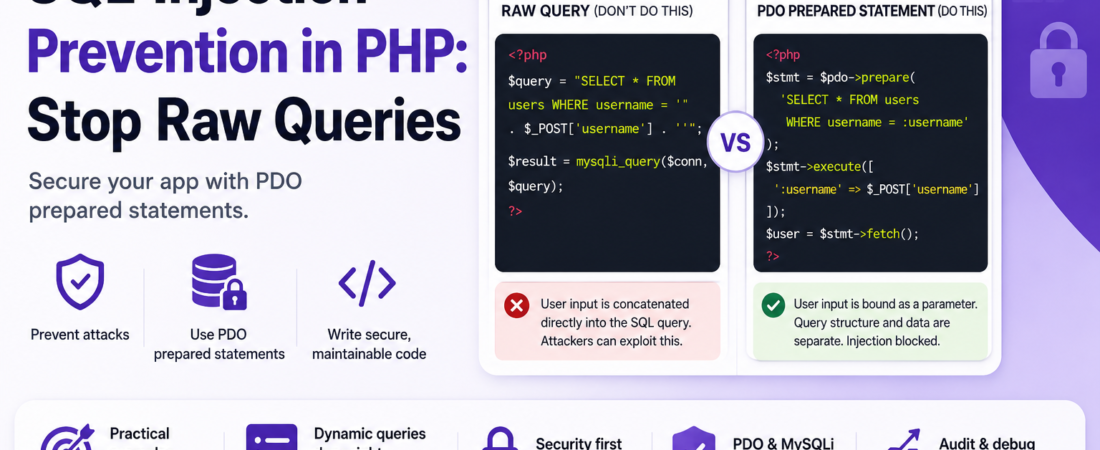 SQL Injection Prevention in PHP: Stop Raw Queries