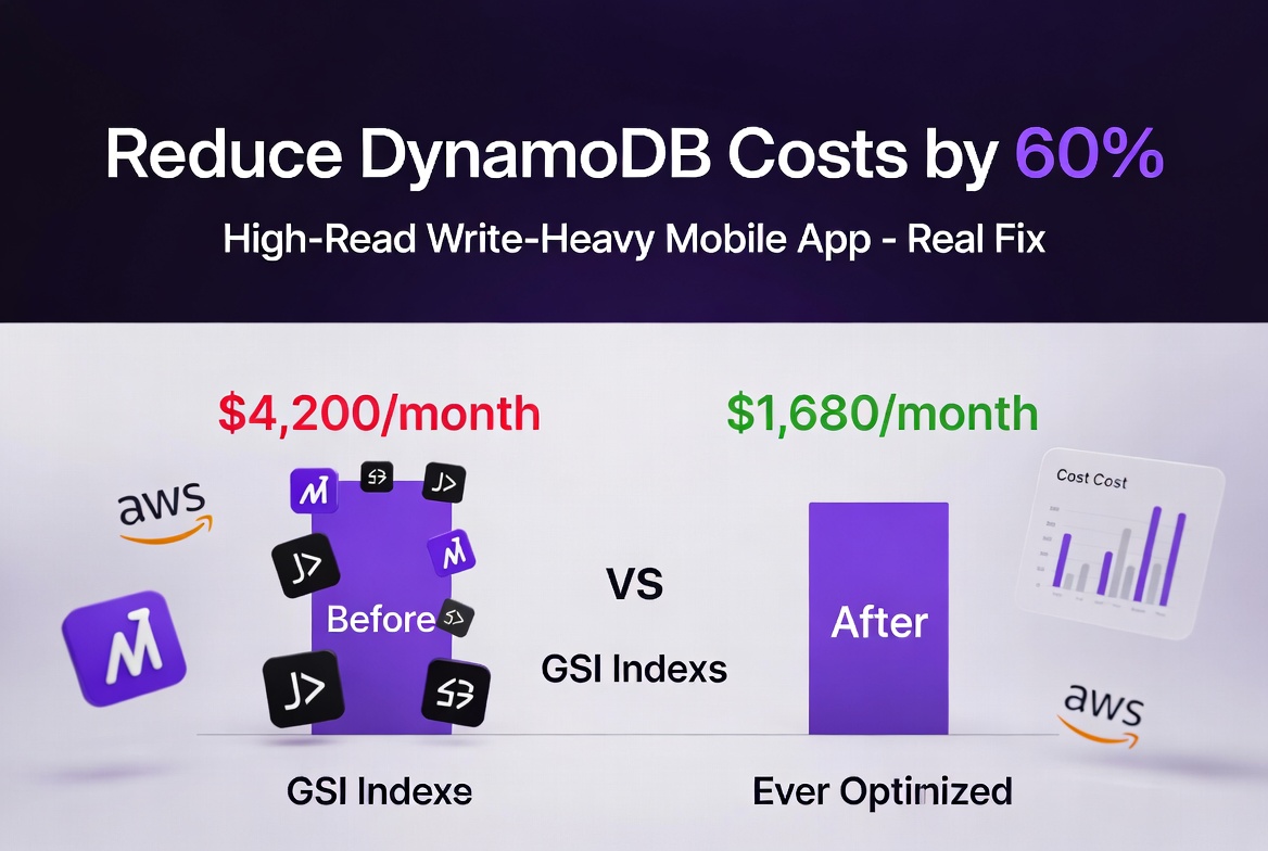 Reduce DynamoDB Costs by 60%: A Real Mobile App Fix