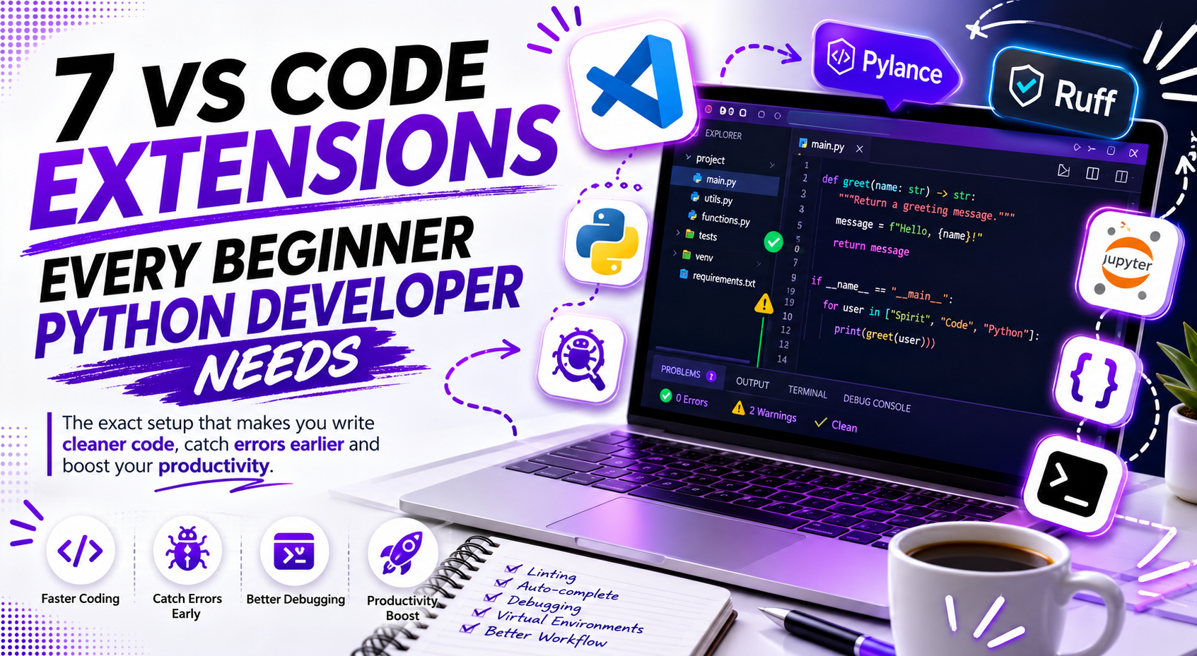 7 VS Code Extensions Every Beginner Python Developer Needs