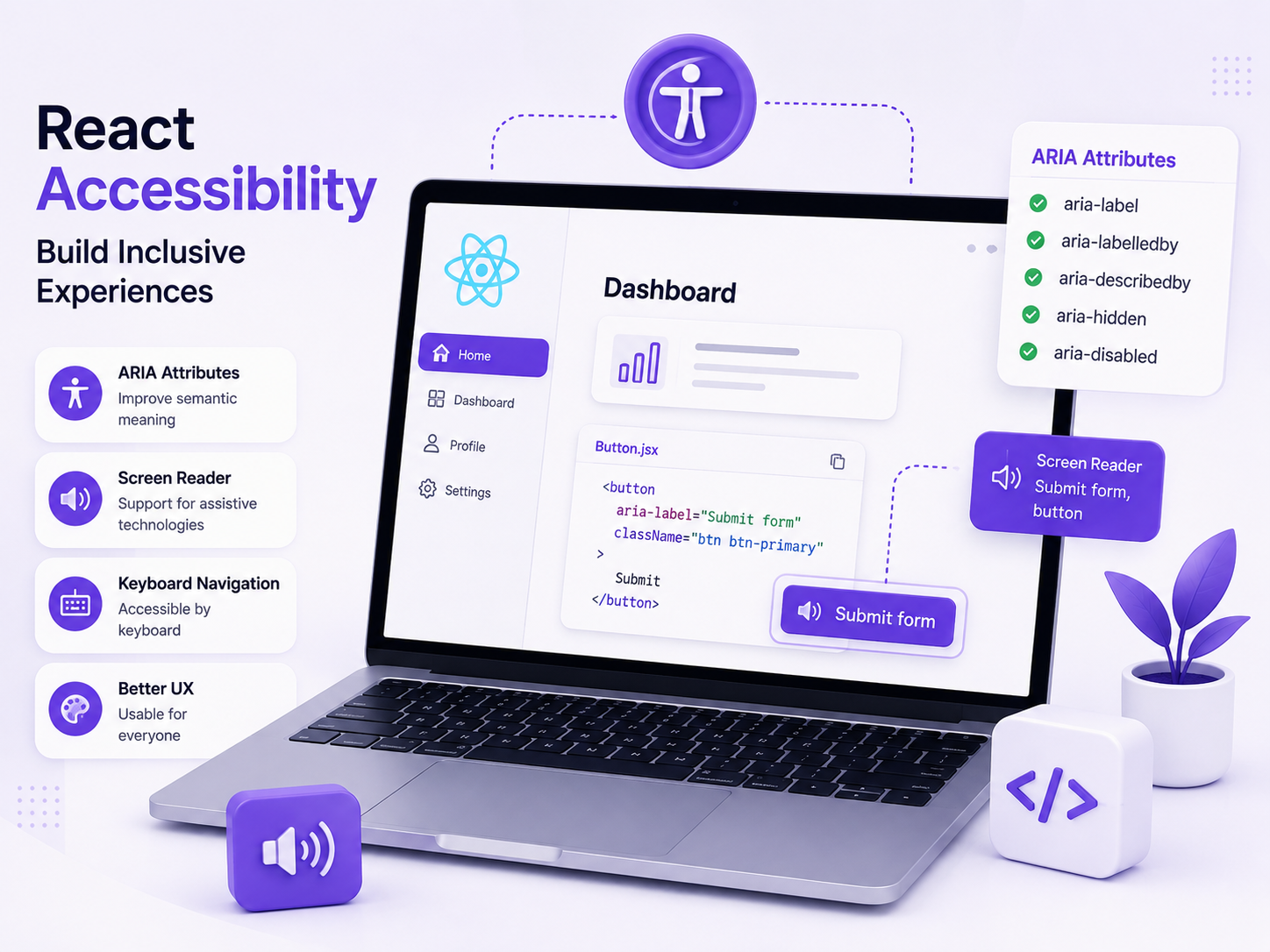 React Accessibility for Visually Impaired