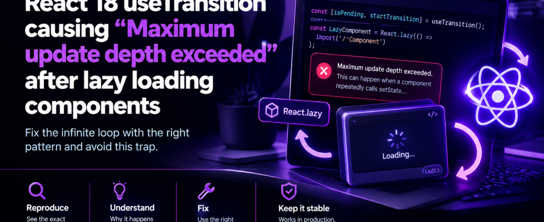 Fix React 18 useTransition Infinite Loop After Lazy Loading