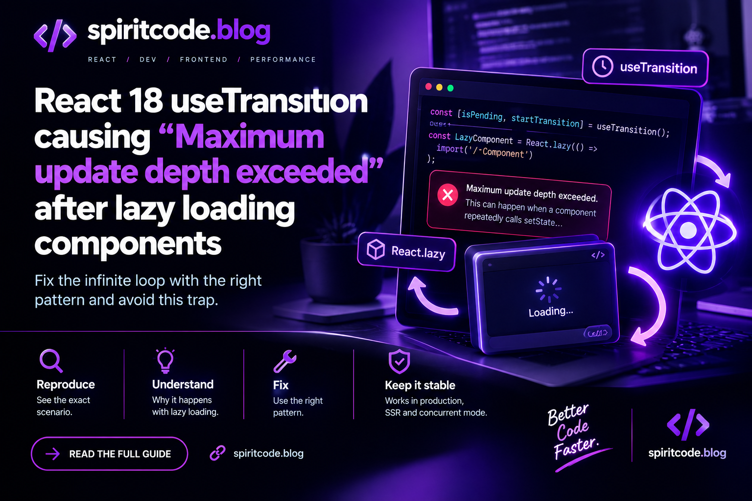 Fix React 18 useTransition Infinite Loop After Lazy Loading