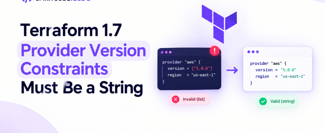 Why Terraform plan shows Provider version constraints must be a string