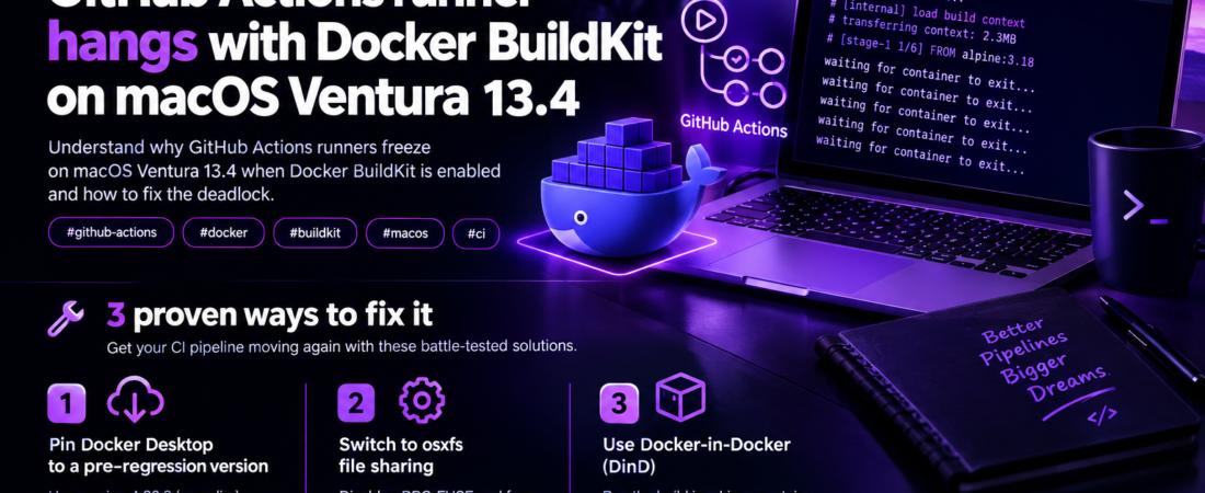 GitHub Actions runner hangs with Docker BuildKit on macOS Ventura