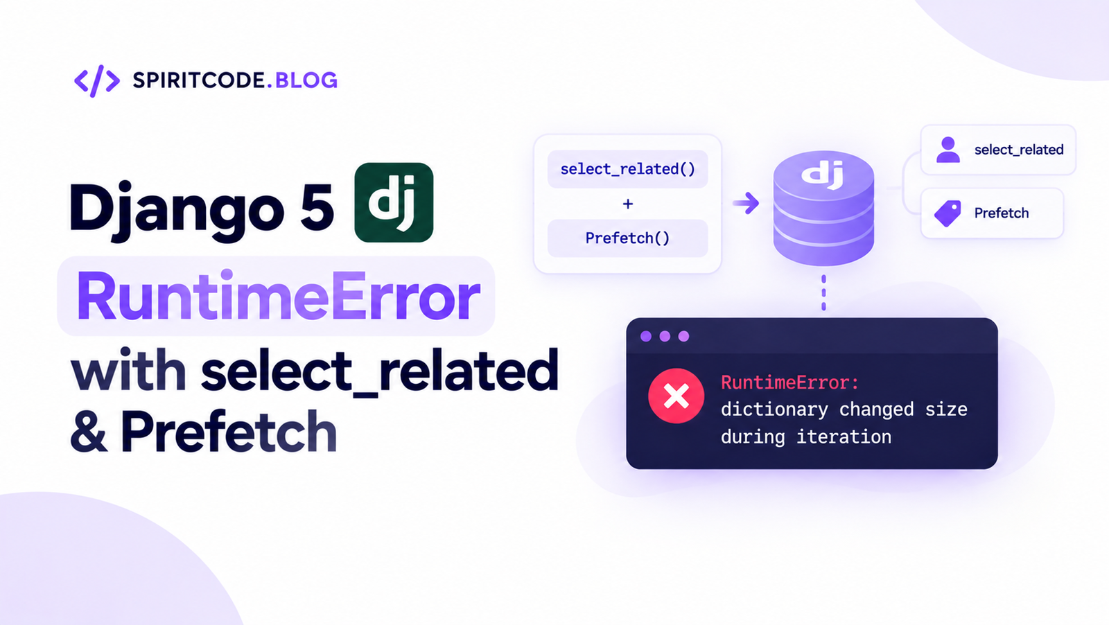 Why does Django 5 raise “ValueError: chunk_size must be provided when using QuerySet.iterator() after prefetch_related()”?